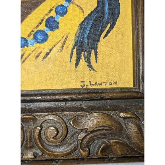 Art, Artist signed, Southwest, J. Lawton Acrylic paint Vintage - Picture 2 of 8